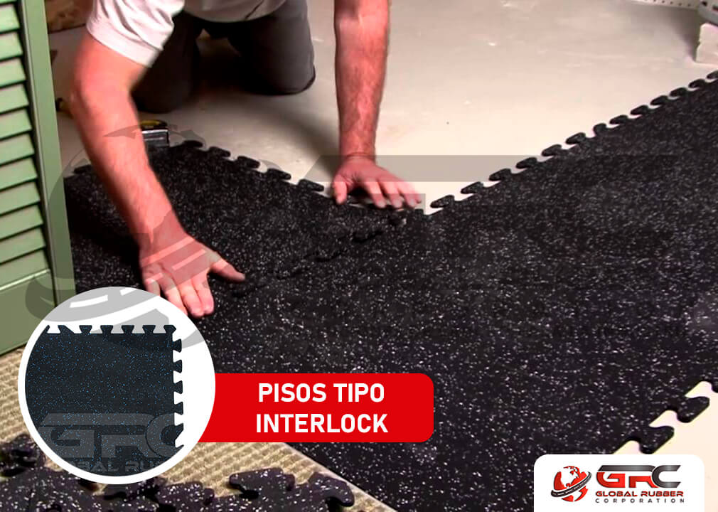 Pisos de caucho para gimnasios con resistencia al impacto