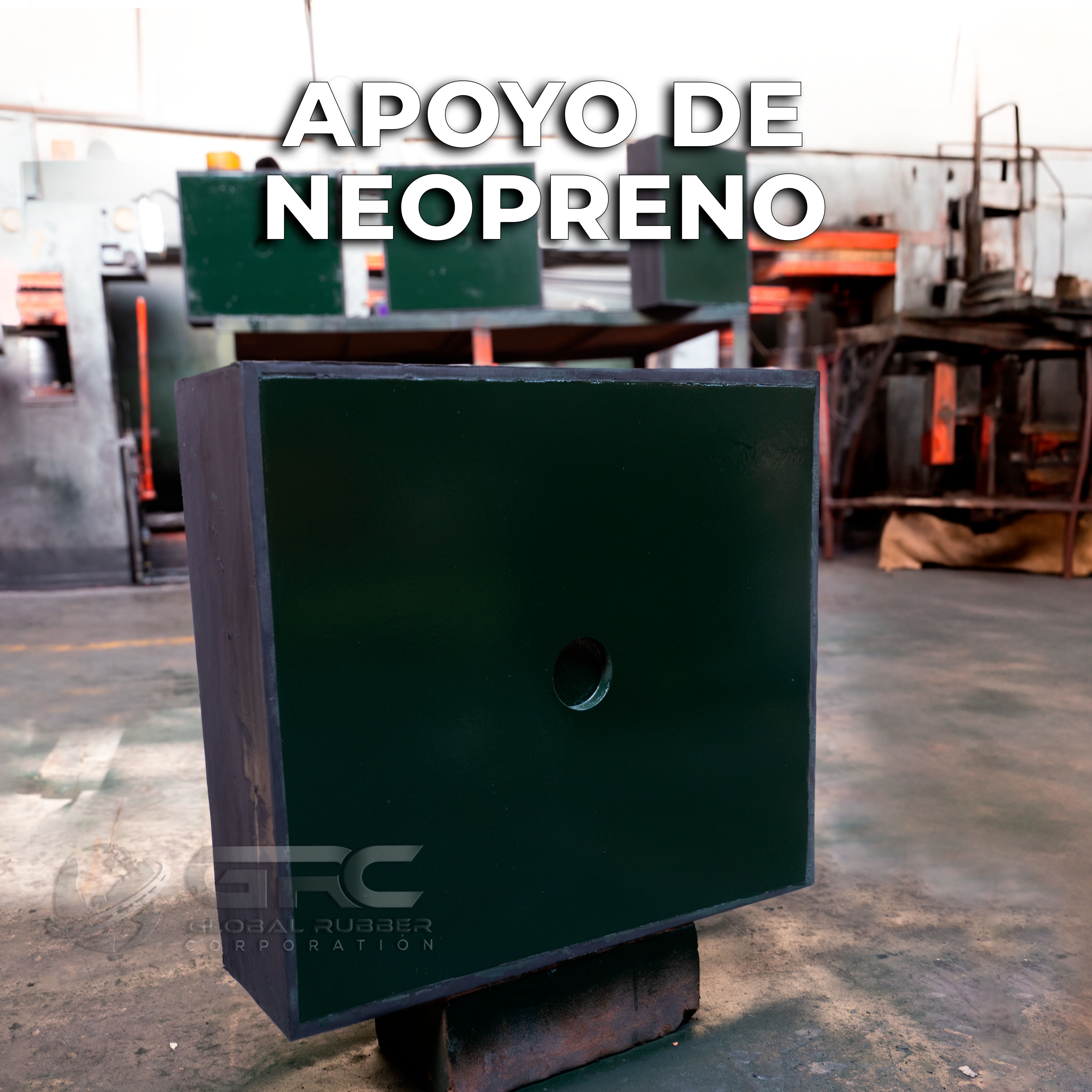 Apoyos de caucho y neopreno para puentes fabricados por Global Rubber Corporation en Perú.