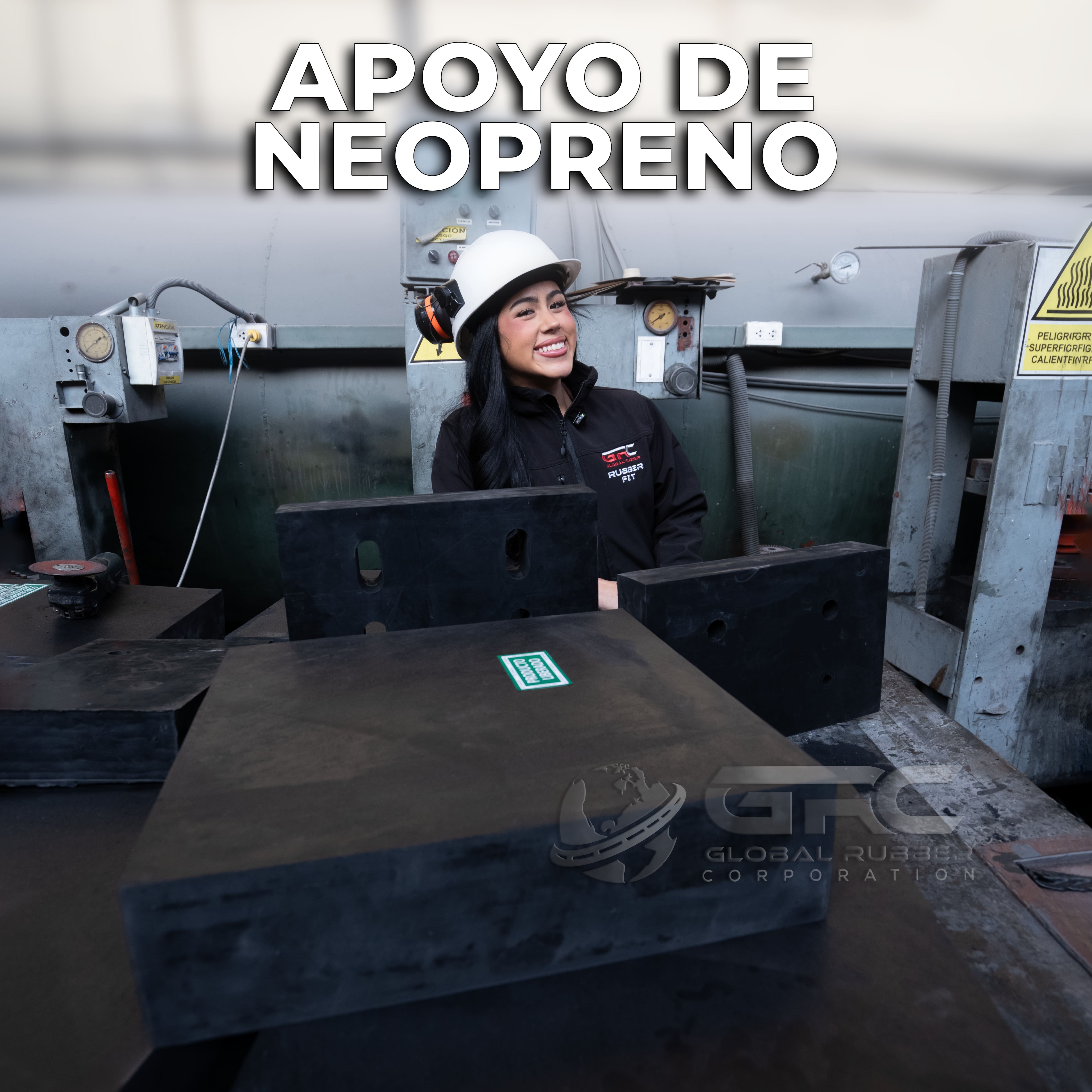 Apoyo de neopreno estructural para puentes y pontones, fabricado en Perú.