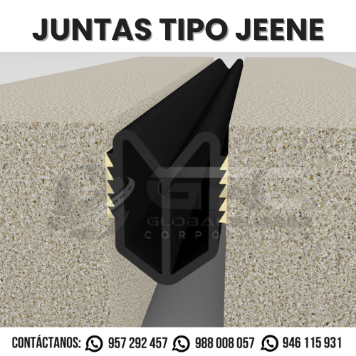 Junta tipo Jeene con sello de caucho estructural