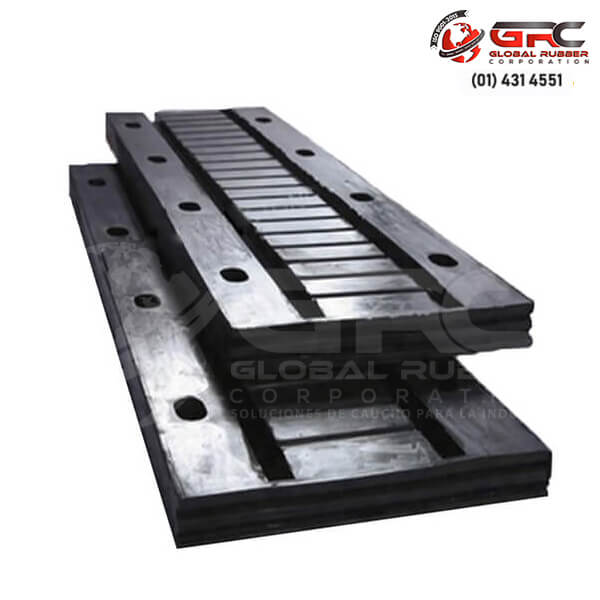 Nuestras juntas estructurales para puentes tienen una estructura de ensamblaje atornillados a cada metro (se pueden hacer otros tamaños) y la unión con la ranura de la boca. La placa de refuerzo interna hace que dicha junta pueda soportar la carga de varios vehículos, con cierta rigidez vertical.