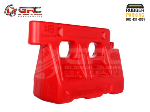 Barrera vial Hammer Blocs New Jersey HDPE rellenable color rojo