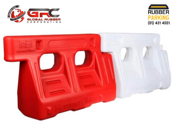 Barrera vial Hammer Blocs New Jersey HDPE rellenable color rojo