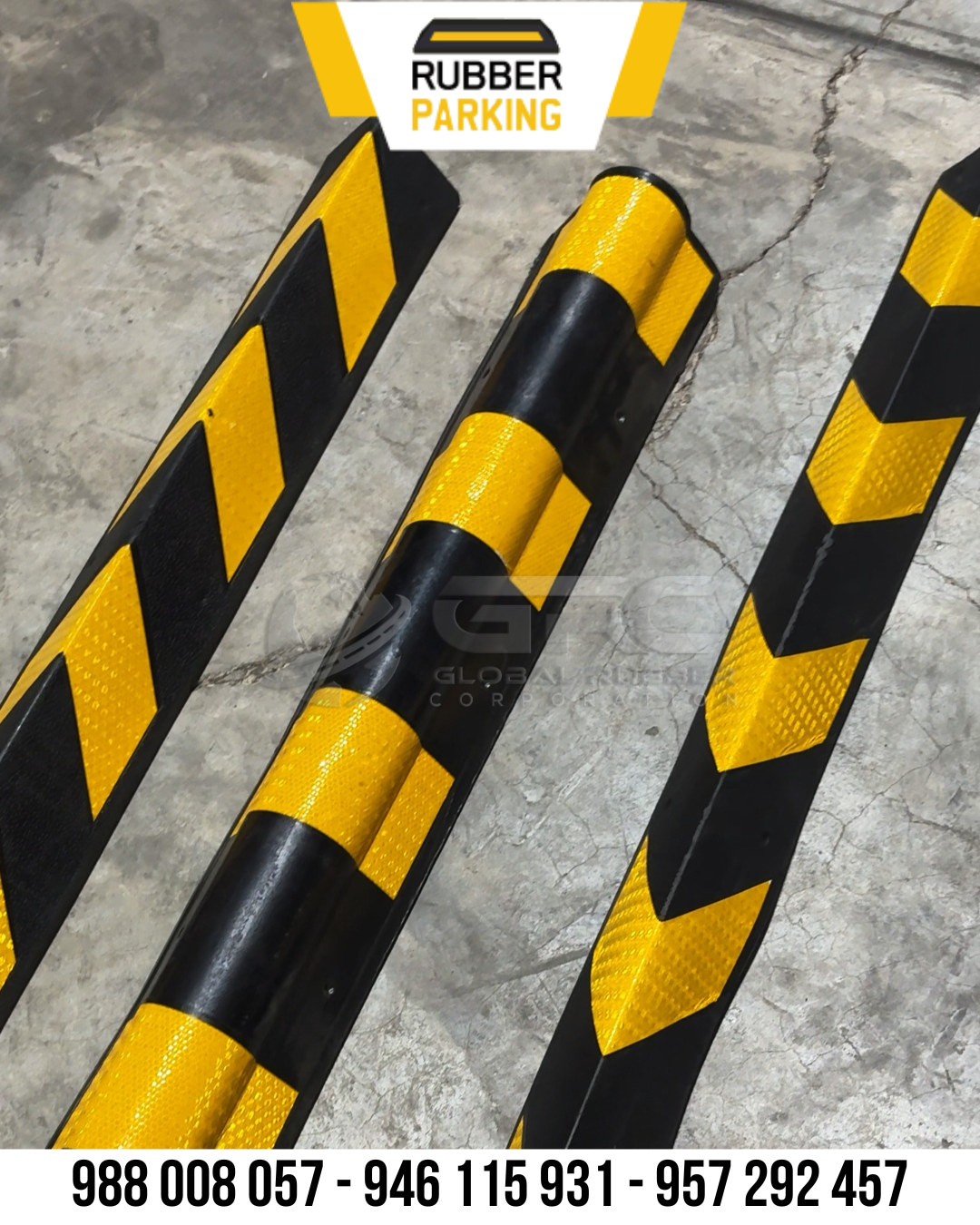 Esquineros de caucho para estacionamiento