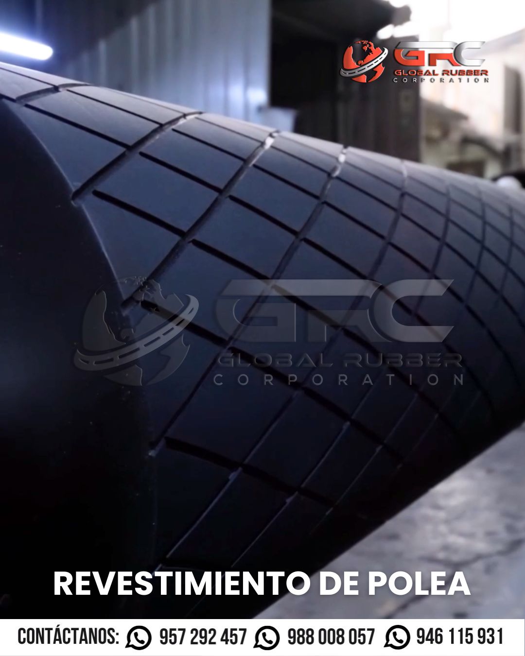 Revestimiento de Poleas en Minería – Global Rubber Perú
