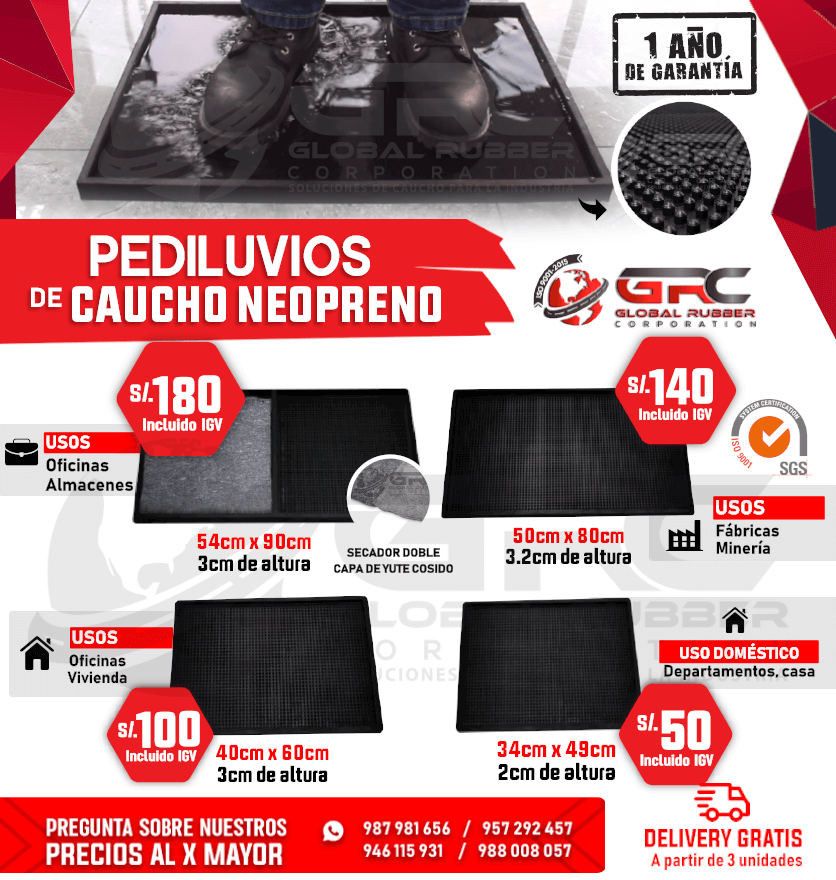 Pediluvio antideslizante utilizado especialmente como bandeja para la desinfección del calzado.