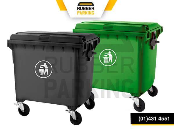 Contenedor de desechos de 1100LTS con 4 ruedas